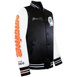Mitchell & Ness NFL Miami Dolphins Mens Satin Bomber Jacket