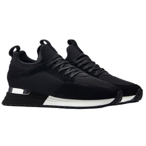 Mallet Heren Archway Leren Trainers (Zwart)