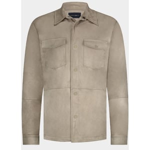 Bos Bright Blue Scotland blue overshirt riley passetta shirtjacket spe25314ri46sb/820 sand
