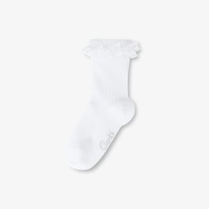 Frill Socks 2 Pack Infant Size 6-8.5 White Clothing