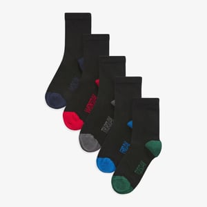 Days of the Week Socks Infant Size 9-12 Black Clothing