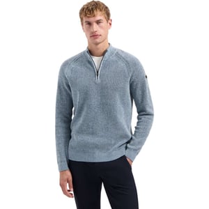 No Excess Pullover half zip 2 colored chenill dusty blue