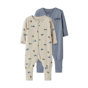 Name It Baby pyjama jongens nbmnightsuit zip 2-pack airplane
