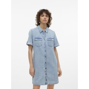 Vero Moda Vmjennie ss short denim dress mix n