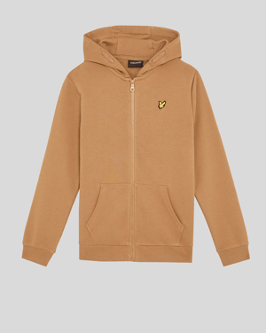 Lyle & Scott jongens hoodie met rits - bruin