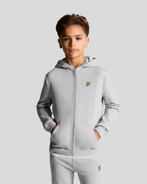 Lyle & Scott Boys' Loopback Cotton Full Zip Hoodie - Grey