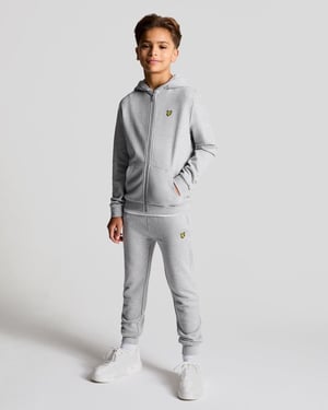 Lyle & Scott Boys' Loopback Cotton Full Zip Hoodie - Grey