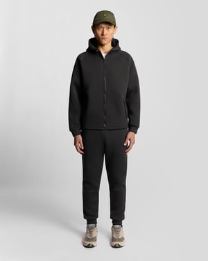 Lyle & Scott Neopren Hel Dragkedja Hoodie - Svart