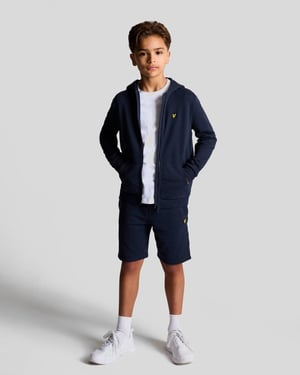 Lyle & Scott Boys' Loopback Cotton Full Zip Hoodie - Navy