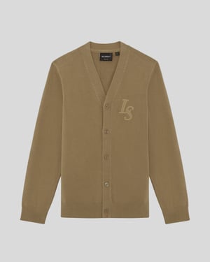 Lyle & Scott Boys' L&S Monogram V Neck Cardigan - Brown
