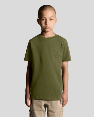 Lyle & Scott Boys' Embossed Eagle  T-Shirt - Green