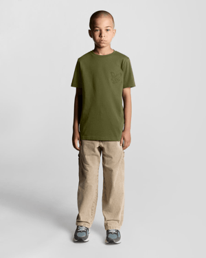 Lyle & Scott Boys' Embossed Eagle  T-Shirt - Green