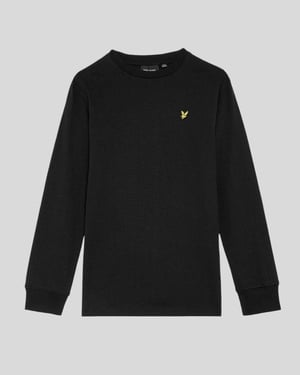 Lyle & Scott Jongens T-shirt met lange mouwen van katoen - Zwart