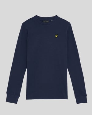Lyle & Scott Jongens T-shirt met lange mouwen van katoen - Marineblauw