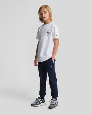 Lyle & Scott jongens katoenen joggingbroek - marineblauw