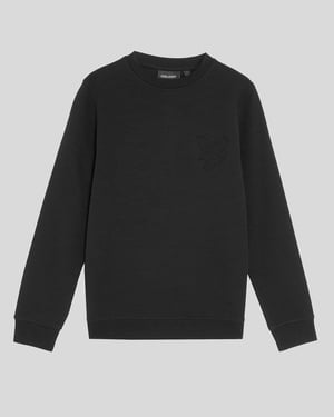 Lyle & Scott Boys' Embossed Eagle Crew Neck Sweatshirt - Black
