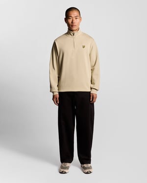 Lyle & Scott Cotton Loopback 1/4 Zip Sweatshirt - Grey