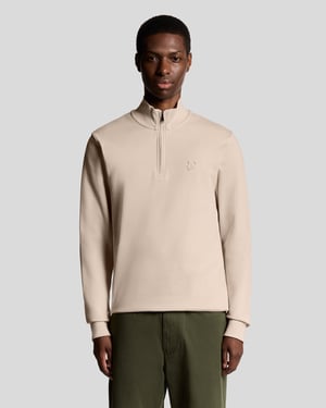 Lyle & Scott Superfine Katoenen 1/4 Rits Sweatshirt - Roze