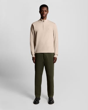 Lyle & Scott Superfine Katoenen 1/4 Rits Sweatshirt - Roze
