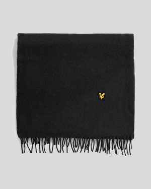 Lyle & Scott Lambswool Blend Scarf - Black