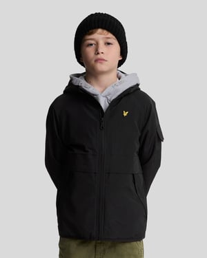 Lyle & Scott Boys' Hooded Windbreaker Jacket - Black