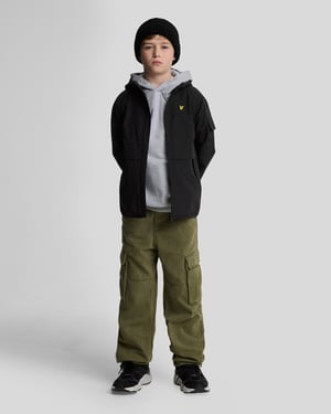 Lyle & Scott Boys' Hooded Windbreaker Jacket - Black
