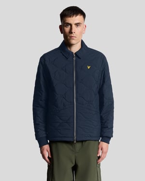 Lyle & Scott Waterafstotend Ripstop Gewatteerd Jack - Marineblauw