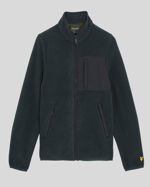 Lyle & Scott jongens nylon fleece jack - marineblauw