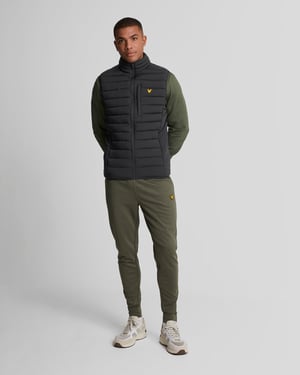 Lyle & Scott Sports lichtgewicht gewatteerd jack - zwart