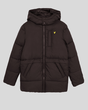 Lyle & Scott Ripstop gewatteerde gewatteerde jas voor jongens - zwart