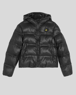 Lyle & Scott Boys' Cropped Puffer Coat - Black