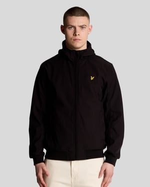 Lyle & Scott mesh gevoerde softshelljas - zwart