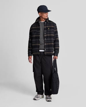 Lyle & Scott Lamswol Blend Ronde Hals Trui - Grijs