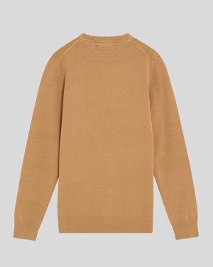 Lyle & Scott jongens L&S monogram ronde hals trui - bruin