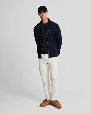 Lyle & Scott Lamswol Blend Ronde Hals Trui - Marineblauw