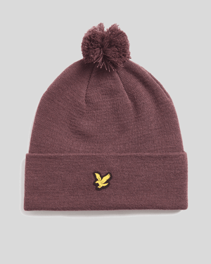 Lyle & Scott Golfmössa i merinoullblandning - Lila