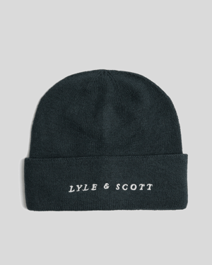Lyle & Scott Script Logo Beanie - Marineblauw