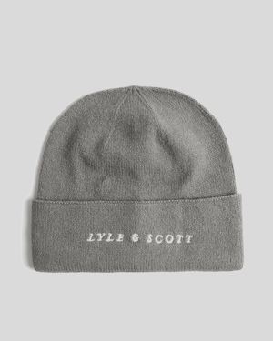 Lyle & Scott Script Logo Beanie - Grijs