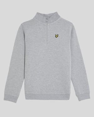 Lyle & Scott Jongens 1/4 Rits Trui - Grijs