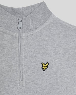 Lyle & Scott Jongens 1/4 Rits Trui - Grijs