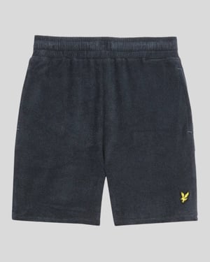 Lyle & Scott jongens badstof short - marineblauw