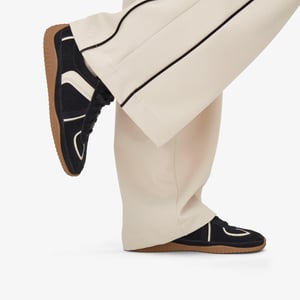 Meridor Lo Black Combination Suede Shoes