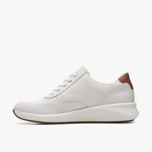 Un Rio Zip White Leather Trainers
