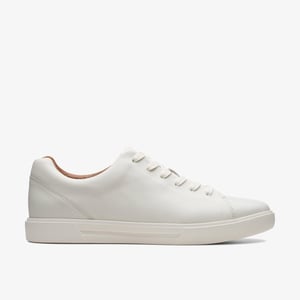 Un Costa Lace White Leather Trainers