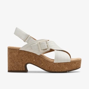 Nerisa West White Leather Sandals