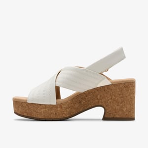 Nerisa West White Leather Sandals