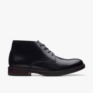 Paulson Mid Black Leather Boots