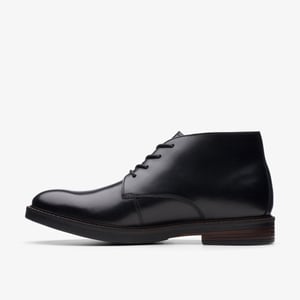 Paulson Mid Black Leather Boots