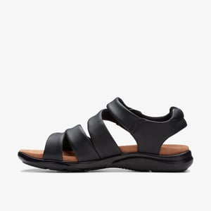 Kitly Ave Zwarte Leren Sandalen
