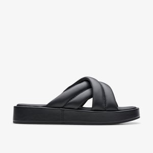 Alda Glide Svarta Läder Sandaler